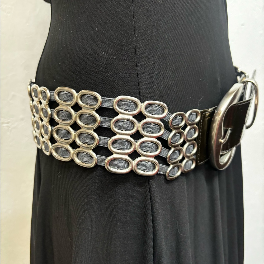 Suzi Roher Black and Silver Belt - Picture 2 of 12